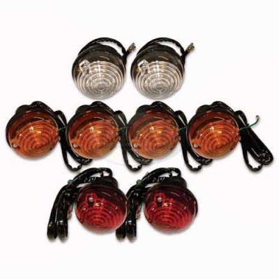Light Set 8 piece 73mm Lamps Land Rover Series 3, Defender to VIN MA940004 DA1077