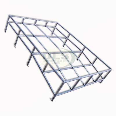 Roof Rack Contoured Expedition style Galvanised Land Rover SWB and Defender 90 DA1091