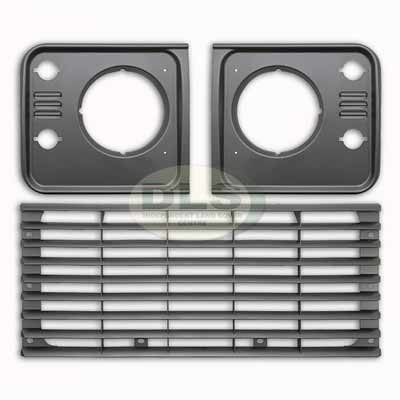 Grille and Headlamp Surround Set Brunel Silver Land Rover Defender to 2016 DA1157