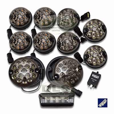 Lamp Set LED Smoked Wipac Land Rover Defender VIN MA940005 on DA1577