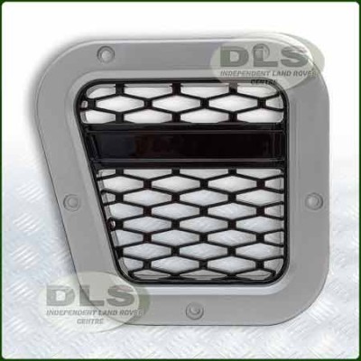 XS LH Air Intake Grille Silver with Black Mesh - Defender