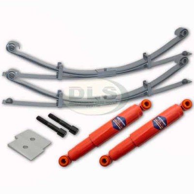 Parabolic Leaf Spring and Shock Absorber Set Rear Land Rover Series 2/2a/3 SWB DA2781