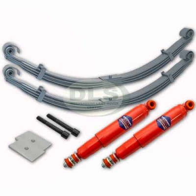 Parabolic Leaf Spring and Shock Absorber Set Rear Land Rover Series 2/2a/3 LWB DA2782