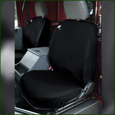 Waterproof Black Seat Cover Set Front Land Rover Defender to 2007 MY DA2815BLACK