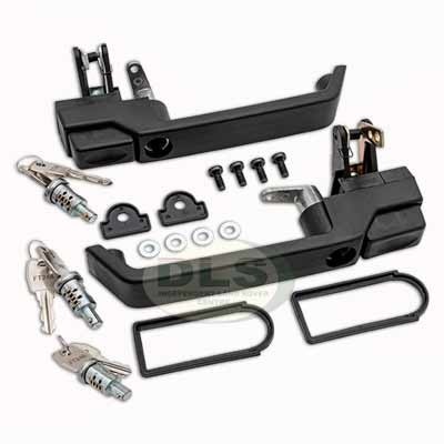 Door Handle and Lock Barrel Kit Front Land Rover Defender to VIN 1A622423 DA3345