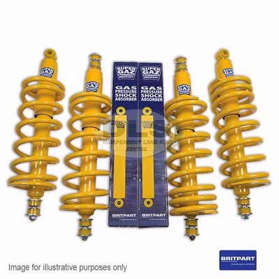 Coil Spring and Shock Absorber Set Light Duty (+25mm lift) SUPERGAZ Land Rover Dis1, RRC, Def90 DA4301