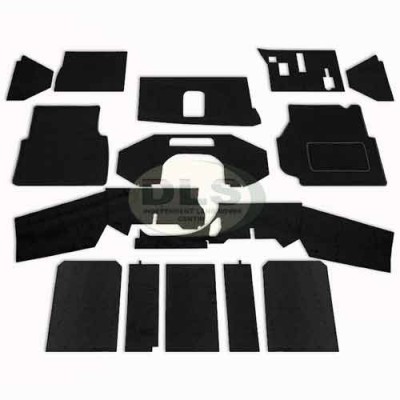Carpet Mat Set Front Black R380 Gearbox 300Tdi/Td5 Land Rover Defender exc.V8 DA4911