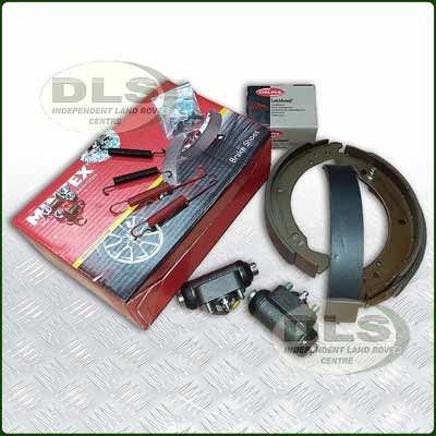 Brake Shoe and Cylinder Overhaul Set Rear OEM Land rover Defender 90 VIN HA701010 on DA6508G