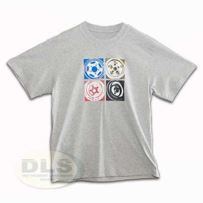 T-shirt Wheels Themed Print Grey - extra extra large (XXL) DA8065 - DLS
