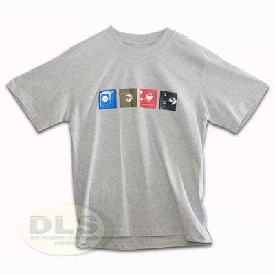 T-shirt Headlights Themed Print Grey - extra extra large (XXL) DA8070 - DLS