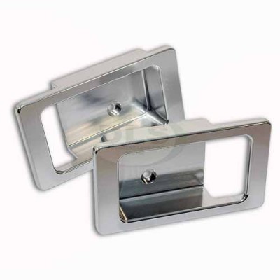 Door Handle Surround Set Alloy Silver - Defender
