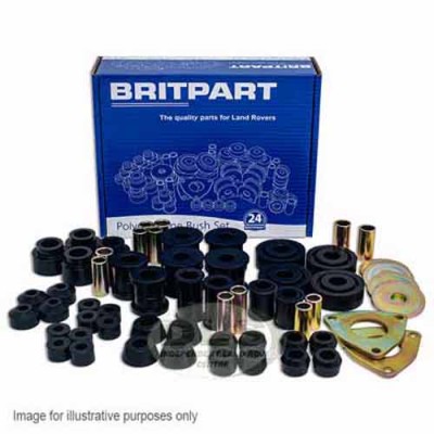 Suspension Bush Kit Polyurethane Black BRITPART Land Rover Defender VIN 9A768937 onwards DC7114