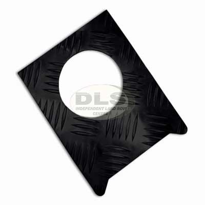 Fuel Filler Chequer Plate Surround Black - Defender 90 to 1998 
