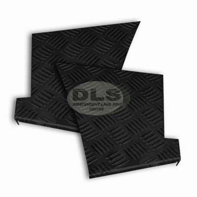 Rear Corner Chequer Plate Set Black - Defender 90