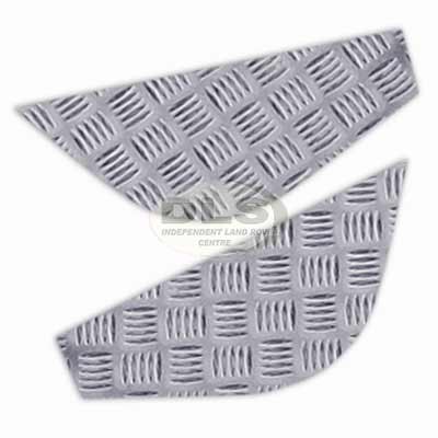 Corner Chequer Plate Set Rear Natural Land Rover Series 2/2a/3 SWB 88 LR78