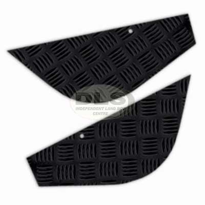 Corner Chequer Plate Set Rear Black Land Rover Series 2/2a/3 SWB 88 LR78B 