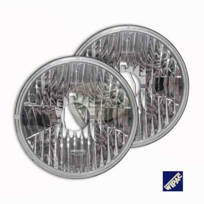 Headlamp Set Crystal H4 Halogen RHD (Pair) WIPAC Land Rover Series 2/2a/3, Defender, Range Rover Classic RTC4615CW