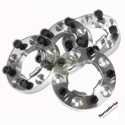 Wheel Spacer Set 30mm set of 4 Silver - Defender, Discovery 1, Range Rover Classic Terrafirma TF301