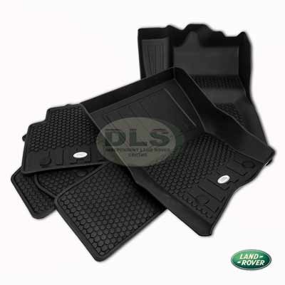 Rubber Floor Mat Set 5+2 seats NEW Land rover Defender 110 Genuine VPLES0551
