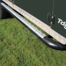Tubular and Chequer Side Step Kit Land Rover Defender 110 DA7011 in place