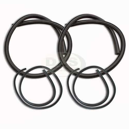 Glazing Rubber Seal Set Rear Quarter-light Windows 4mm glass - Defender VIN EA344188 to 2016 EoP