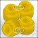 Polyurethane Radius Arm Bush Front Upper to Chassis Yellow Land Rover Def, Disco1, RRC`85 on NRC4514PY-YELLO